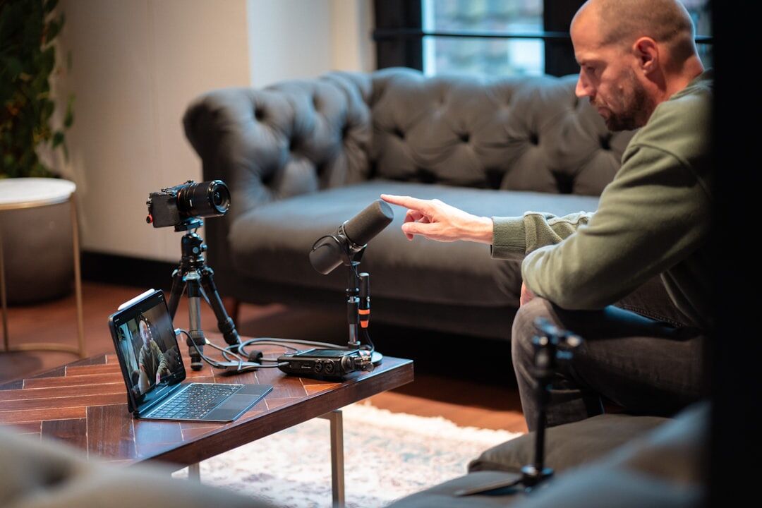 Creative media team collaborating in a modern studio